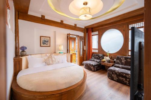 Cama o camas de una habitación en Shile Inn