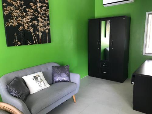 Ruang duduk di Villa helene dans cocoteraie