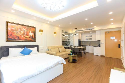 Dapur atau dapur kecil di FLC Sea Tower Quy Nhơn - Căn hộ view biển