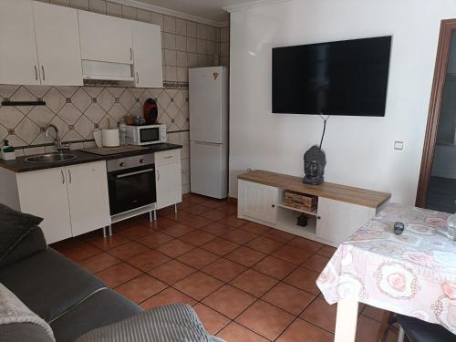 Kuchyň nebo kuchyňský kout v ubytování Casa pequeña