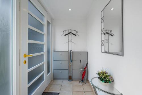 Et badeværelse på Bungalow Lemke mit Terasse