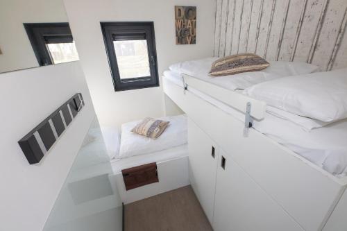 Postel nebo postele na pokoji v ubytování Hausboot "Seelounge"
