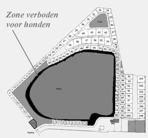 Plan de l'établissement Chalet op groen park