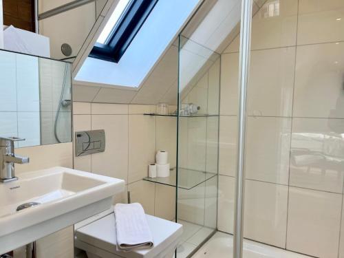 Ένα μπάνιο στο Appartementhaus Seemöwe Rosenmöwe