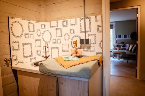 Kuchyň nebo kuchyňský kout v ubytování Ouder-Kind B&B Droomzacht - Kunstkamer