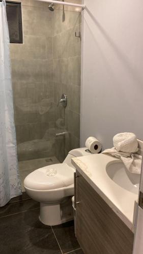 Koupelna v ubytování Villa Paradise