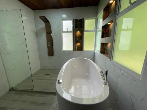 Ένα μπάνιο στο Luxury house with Jacuzzi in the Coffee Region