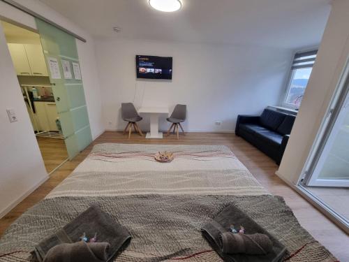 TV a/nebo společenská místnost v ubytování J&L Flat with Pool in Baiersbronn
