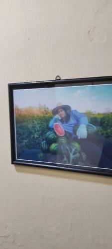 a picture of a person riding a motorcycle with a frisbee at Pueblo Nómade in Tranqueras