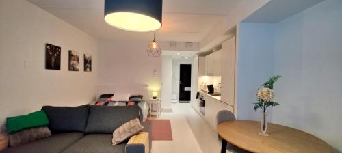 Χώρος καθιστικού στο Modern & Cozy Studio in Helsinki