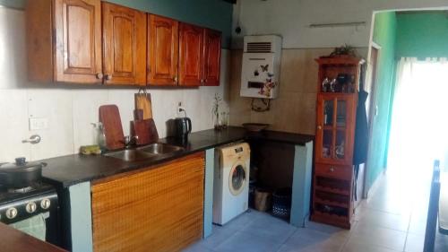 Dapur atau dapur kecil di Posada Tierra Salva