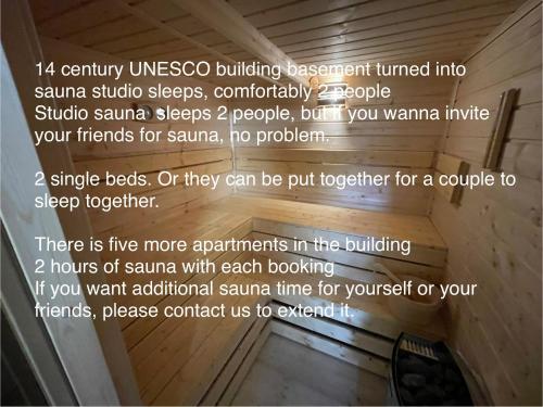 a page of a poem with a picture of a building at Sauna apartment UNESCO 14 century in Český Krumlov