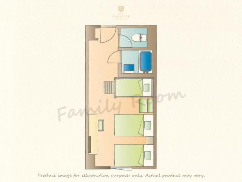 a floor plan of a building with at Hotel Torifito Naha Asahibashi in Naha
