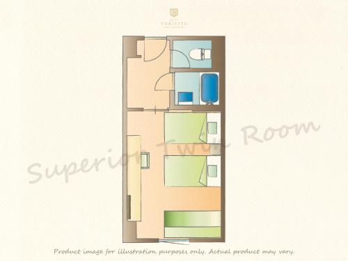 a floor plan of a apartment building at Hotel Torifito Naha Asahibashi in Naha