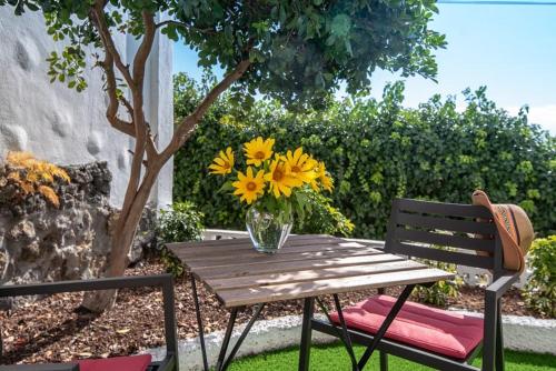 En have udenfor El Amanecer - villa privada con piscina agua salada, barbacoa y chimenea