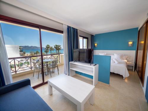 Postel nebo postele na pokoji v ubytování Prope Mare Apartamentos