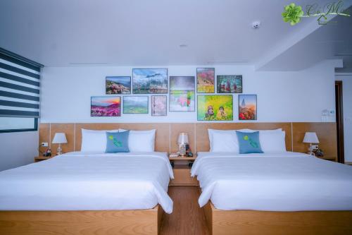 Ένα ή περισσότερα κρεβάτια σε δωμάτιο στο Comay Sapa House
