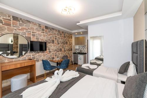 Kuchyň nebo kuchyňský kout v ubytování T-Square Residence