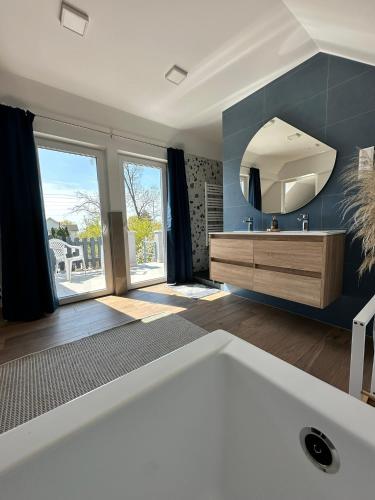 Kúpeľňa v ubytovaní Verandás Vendégház