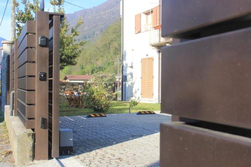 a view from the outside of a building at Agli Chalet Bosco in Domodossola
