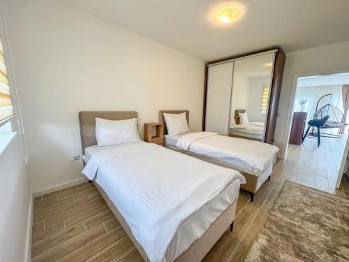 Ένα ή περισσότερα κρεβάτια σε δωμάτιο στο Villa Leyan
