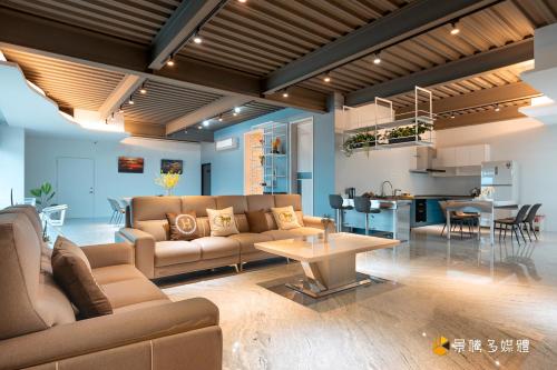 Χώρος καθιστικού στο 候鳥宜居 宜蘭包棟民宿