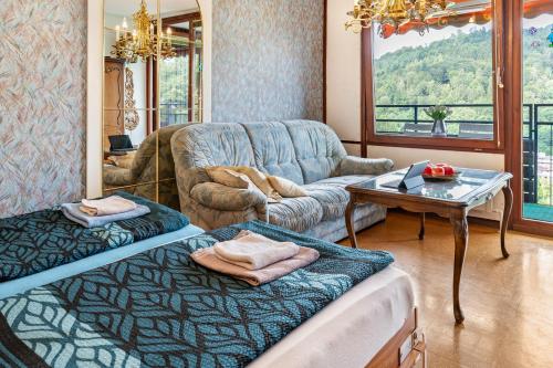 Χώρος καθιστικού στο Ferienwohnung Adrion