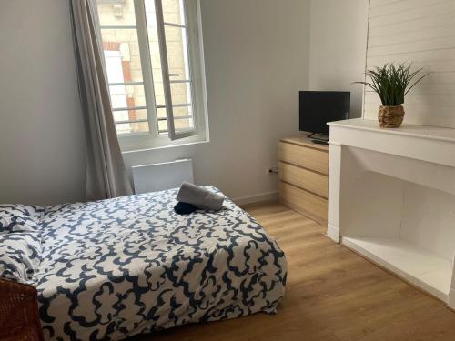 Postel nebo postele na pokoji v ubytování Le Mi-Stud