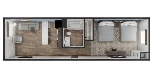 a rendering of a floor plan of a room at stayAPT Suites Madison-Greenbrier in Madison