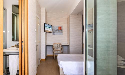 Koupelna v ubytování Hotel Joseph