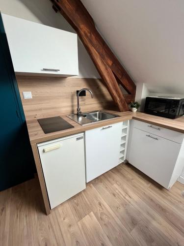 Dapur atau dapur kecil di Studio idéalement placé à Berck-Plage - 2 personnes