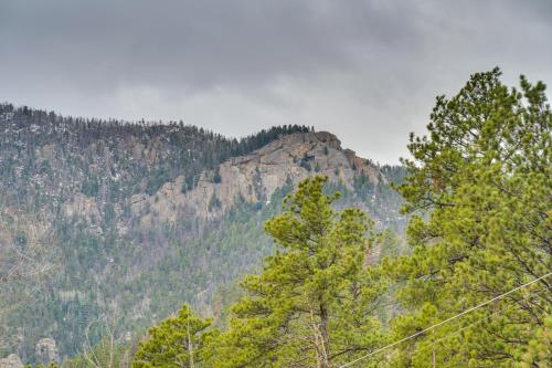 a mountain with trees in front of it at Mountain Retreat at Base of Pikes Peak! in Cascade-Chipita Park