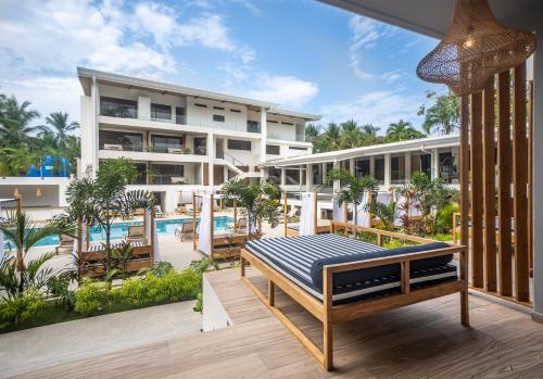 a view of the resort from the balcony at Lia Hotel Jaco in Jacó
