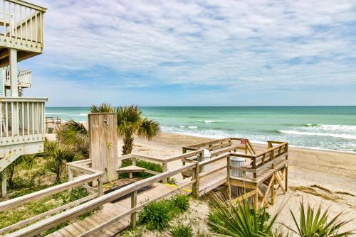 a stairway to the beach at a beach house at Ocean Dunes 2101A by Carolina Beach Realty in Kure Beach