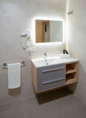 Koupelna v ubytování Agora Hostal
