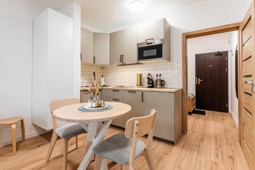 Kuchyň nebo kuchyňský kout v ubytování Apartmány Thermal