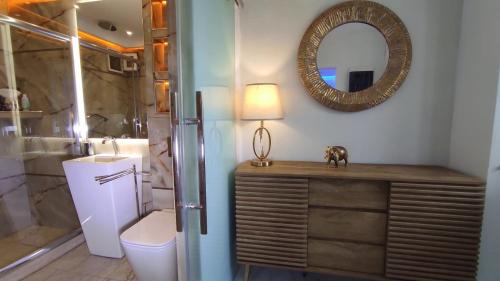 Koupelna v ubytování Olympia Corfu