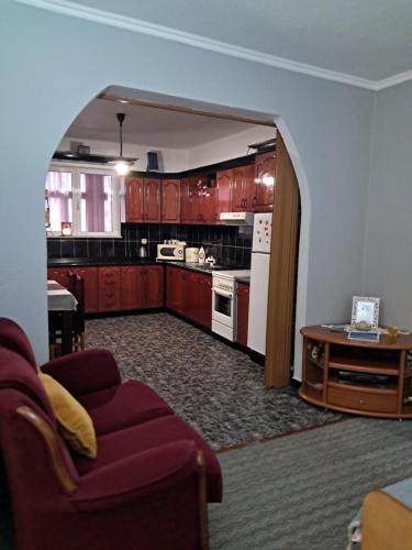 Kuchyň nebo kuchyňský kout v ubytování New Apartament