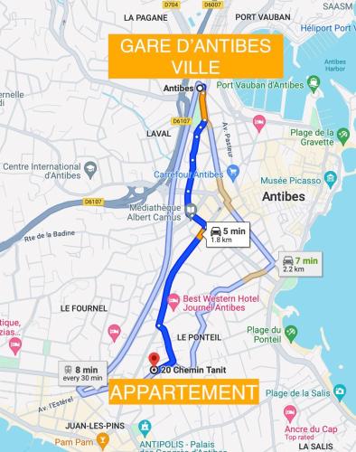 PWS - Sunny modern flat near Juan Les Pins Pinede & beach - Terrace & AC! photo 29