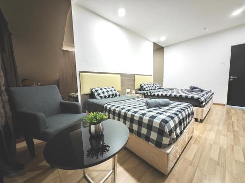 Χώρος καθιστικού στο New! Metra Square 5-7pax 2BR MITC Ayer Keroh