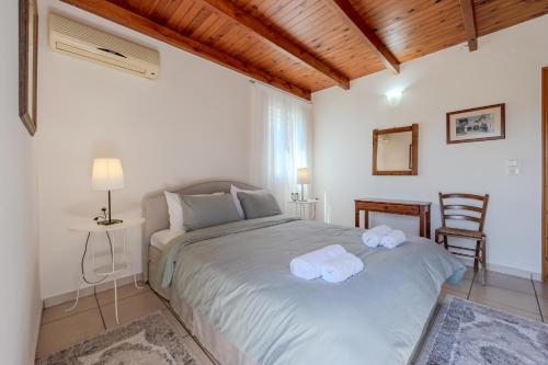 Postel nebo postele na pokoji v ubytování Villa Galini