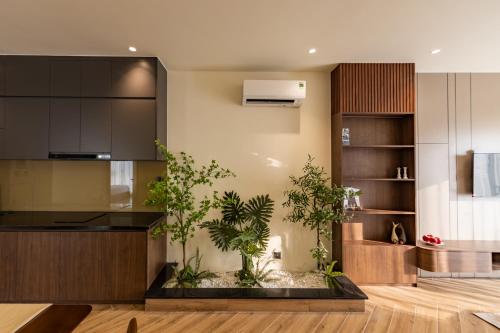 Dapur atau dapur kecil di TTR Central Apart Hotel