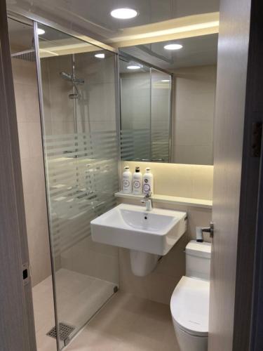 Koupelna v ubytování Kumho Hwasun Spa Resort
