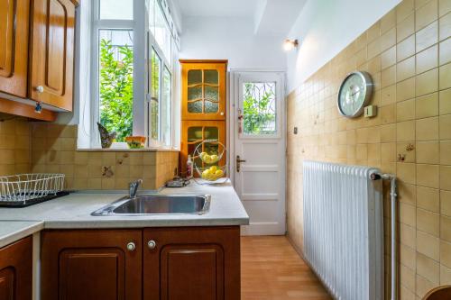 Kuchyň nebo kuchyňský kout v ubytování Neos kosmos Filimon