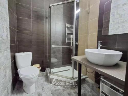 Koupelna v ubytování DECEBAL APARTMENT