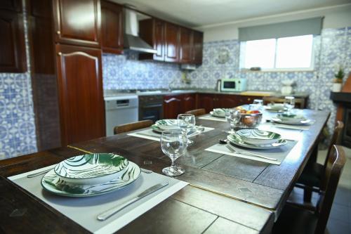 Dapur atau dapur kecil di Casa Regada