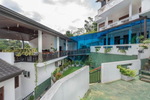 a view of the balcony of a building at Ark Cabin Villa in Kandy