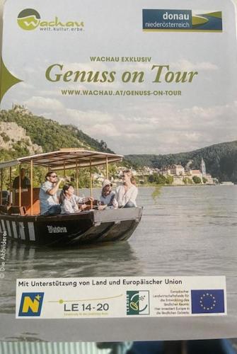 a group of people in a boat on the water at Ferienhaus Gansbach in Gansbach