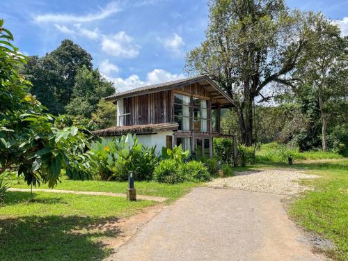 a house with a pathway leading to it at NernJamsai in Sop Poeng