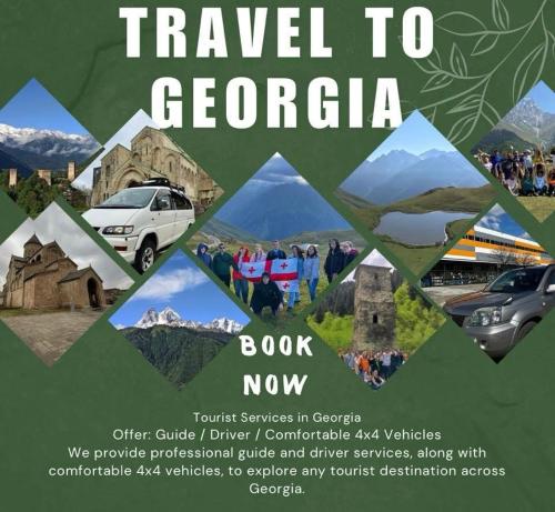 a flyer for a travel to grecia book now at Europa Hotel-Kutaisi in Kutaisi